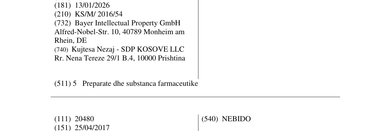 Zëri i markës GASTROGRAFIN në buletin