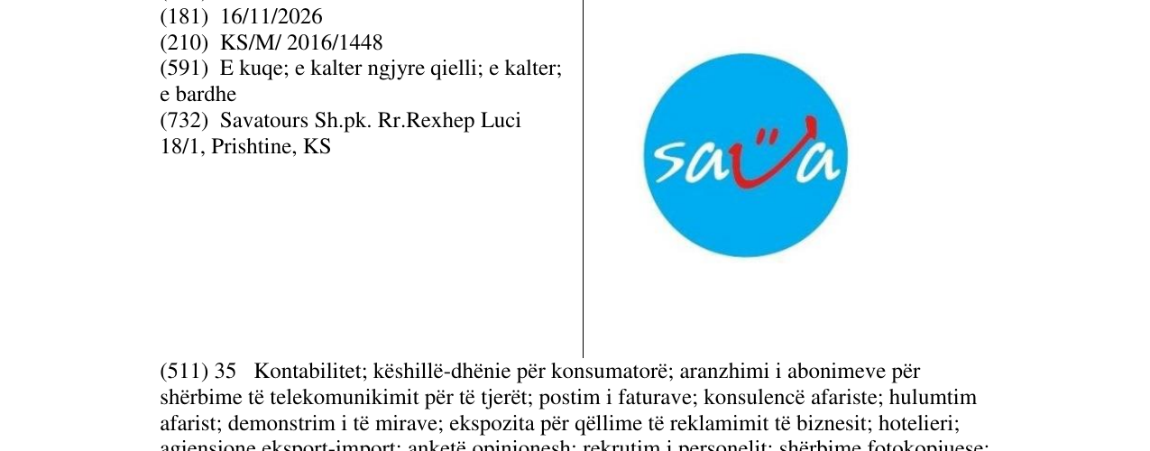 Zëri i markës sava në buletin