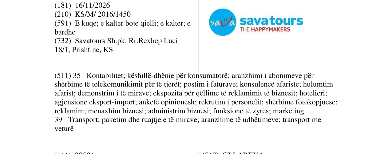 Zëri i markës sava savatours the happymakers në buletin