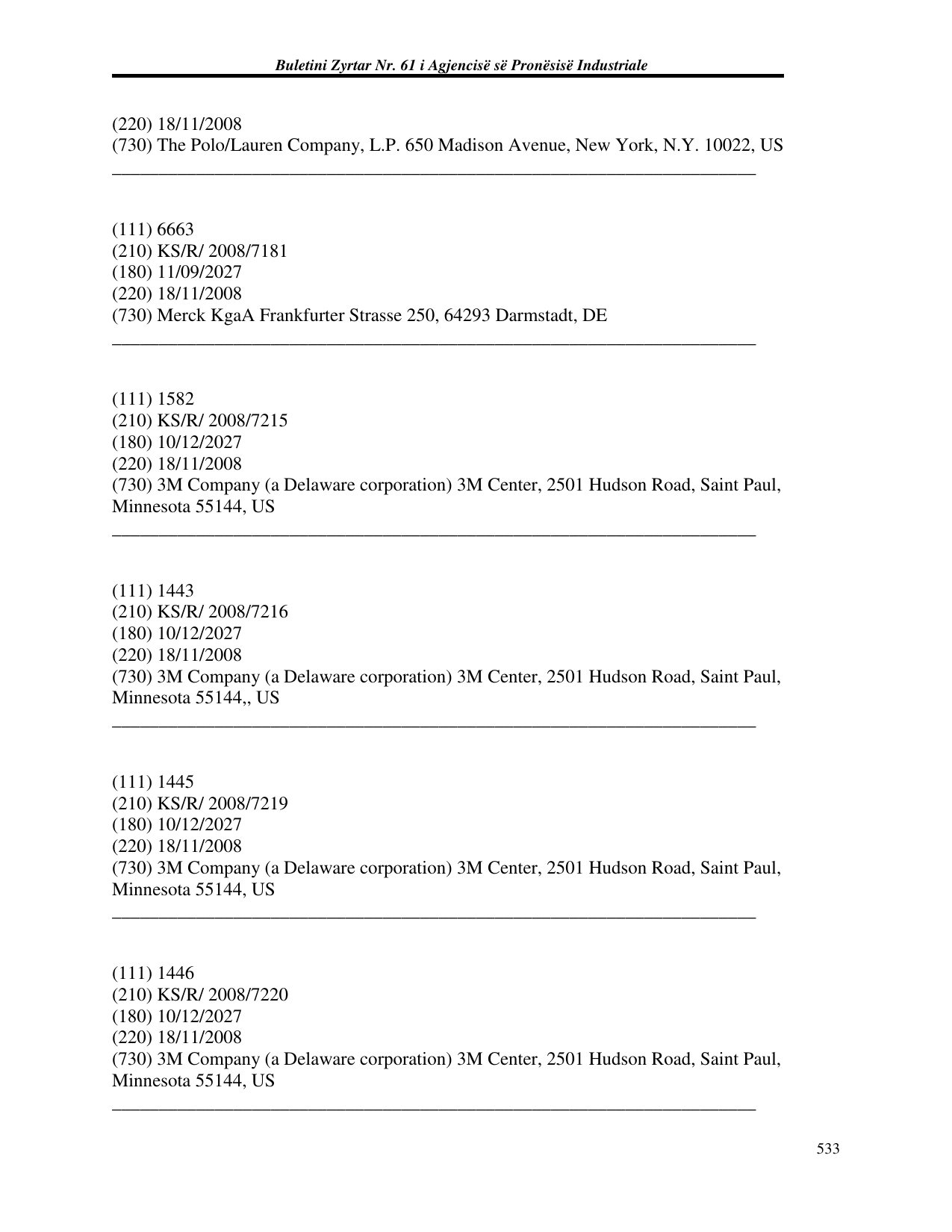 Seite 533 des Bulletins