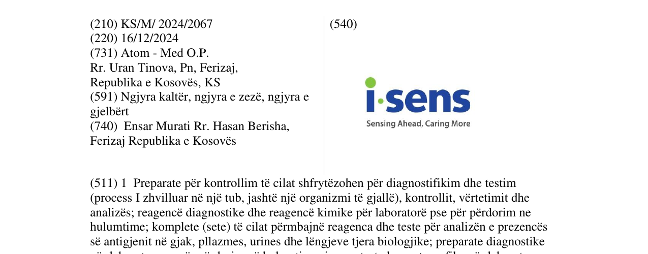 Zëri i markës isens në buletin