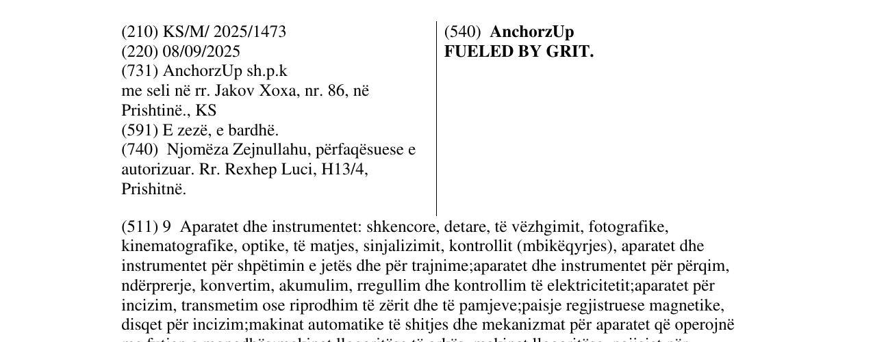 Zëri i markës AnchorzUp FUELED BY GRIT. në buletin