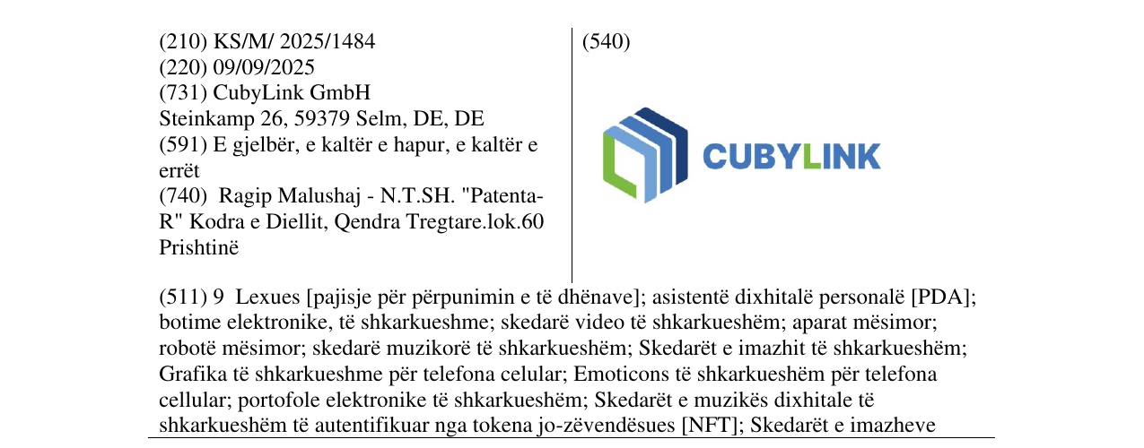 Zëri i markës CUBYLINK në buletin