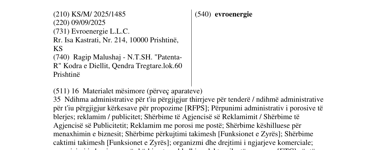 Zëri i markës evroenergie në buletin