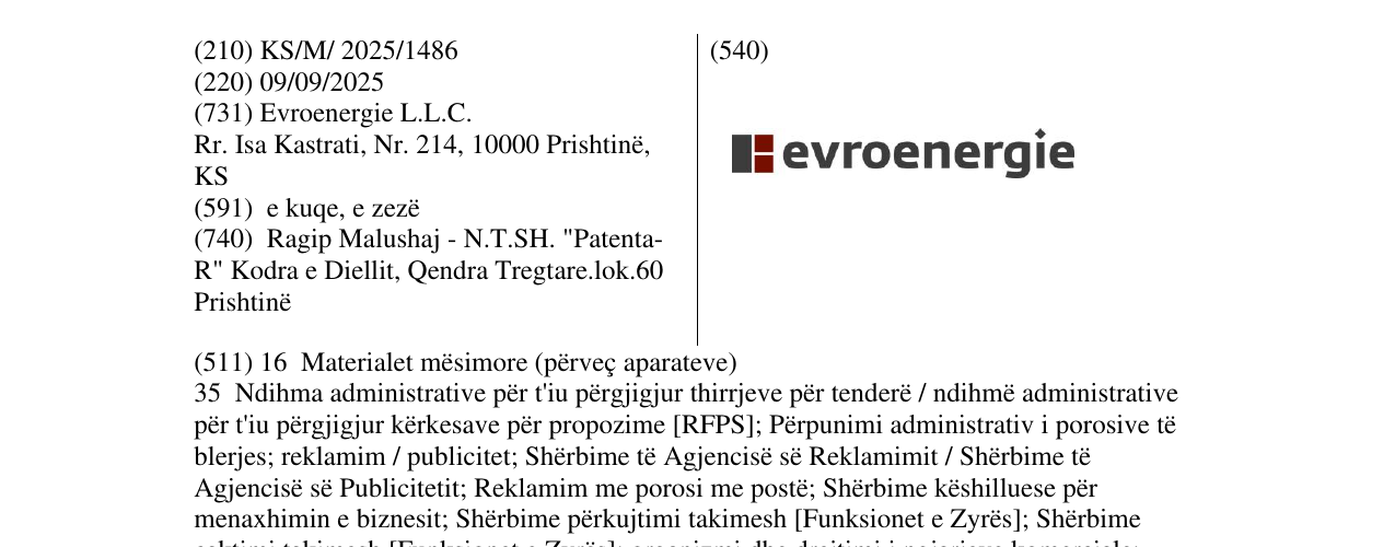 Zëri i markës evroenergie në buletin