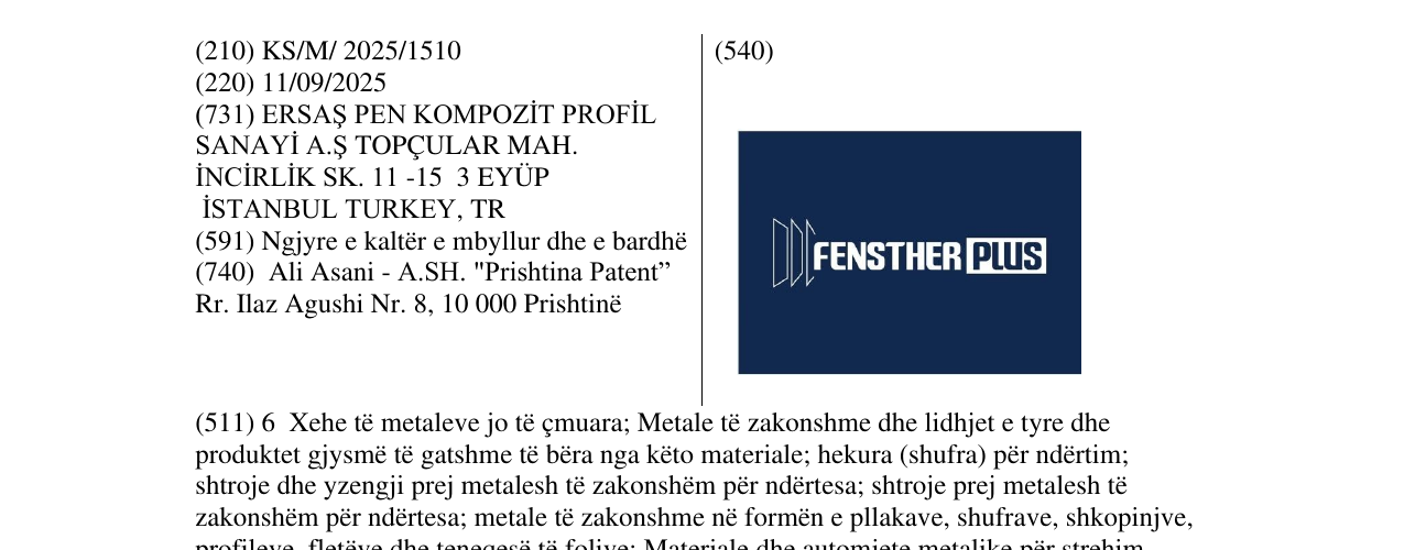 Zëri i markës FENSTHERPLUS në buletin