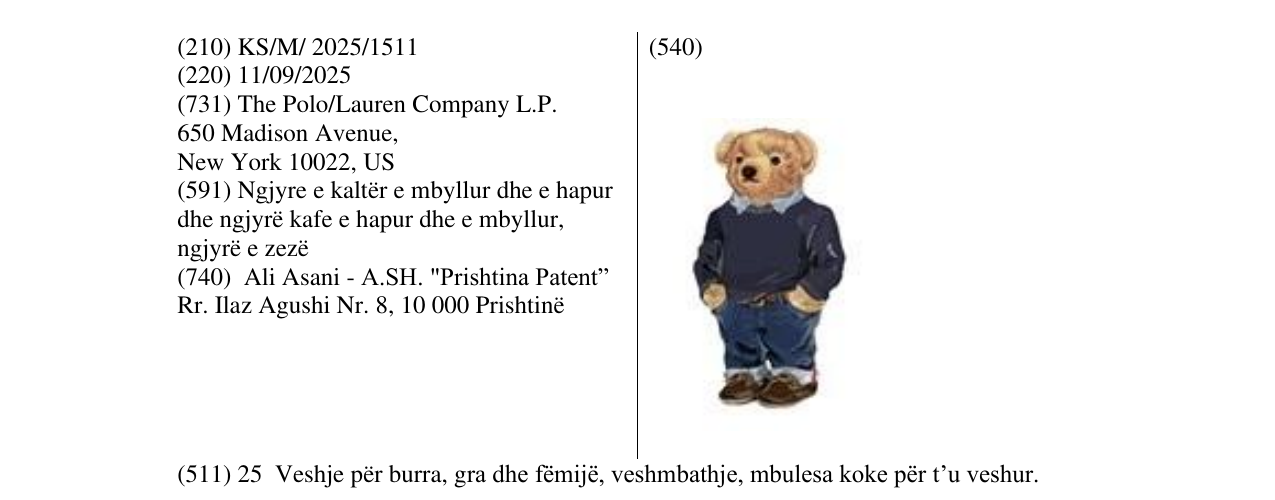 Zëri i markës Polo Bear në buletin
