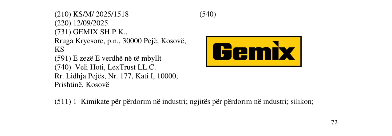 Zëri i markës Markë figurative në buletin