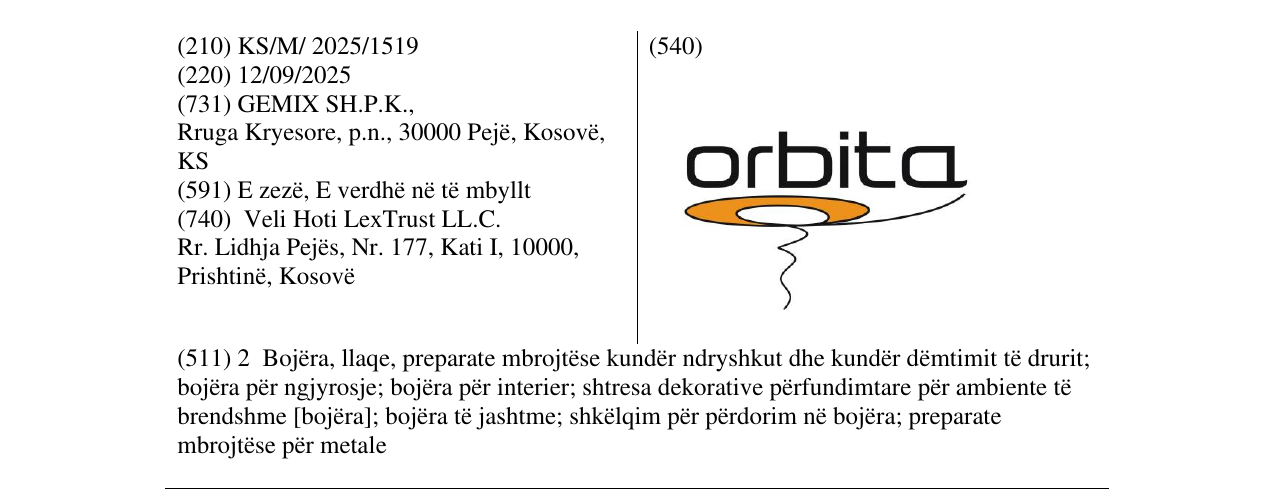 Zëri i markës orbita në buletin