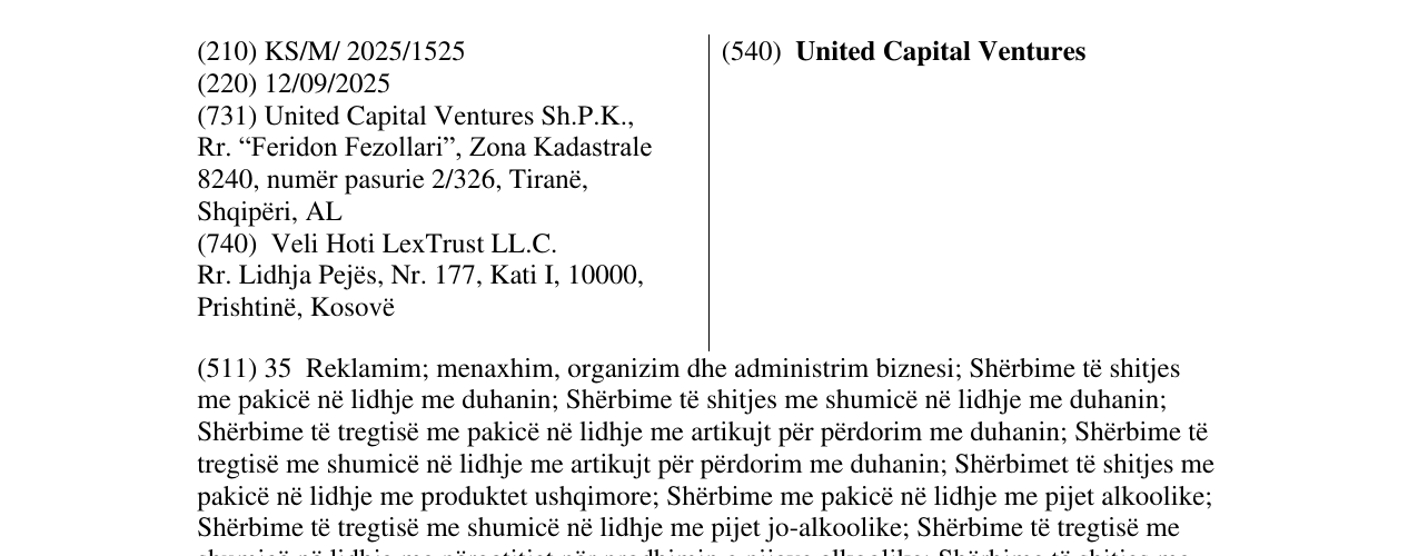 Zëri i markës United Capital Ventures në buletin