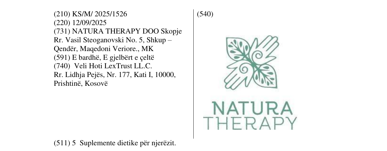 Zëri i markës NATYRA THERAPY në buletin
