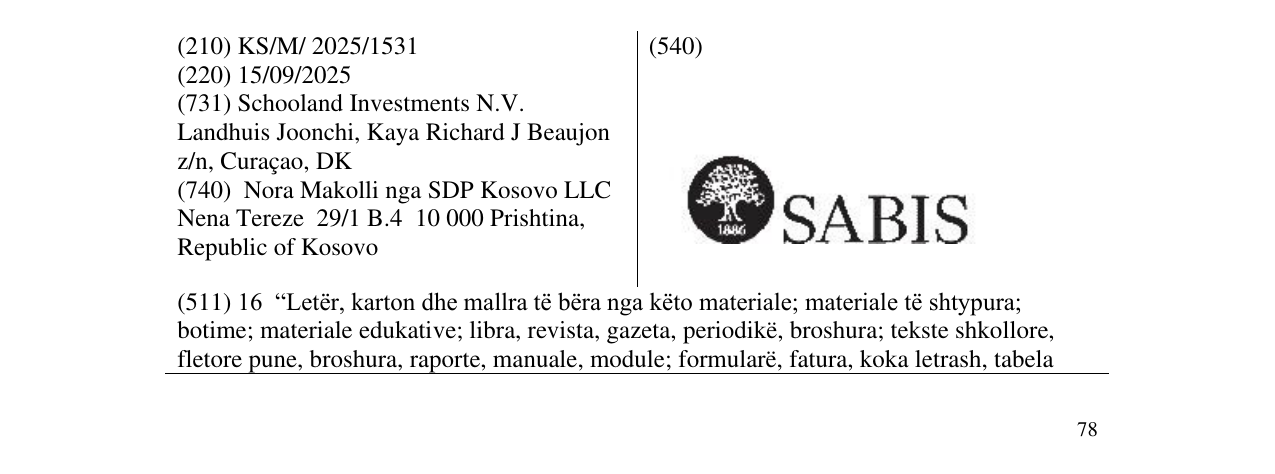 Zëri i markës SABIS në buletin