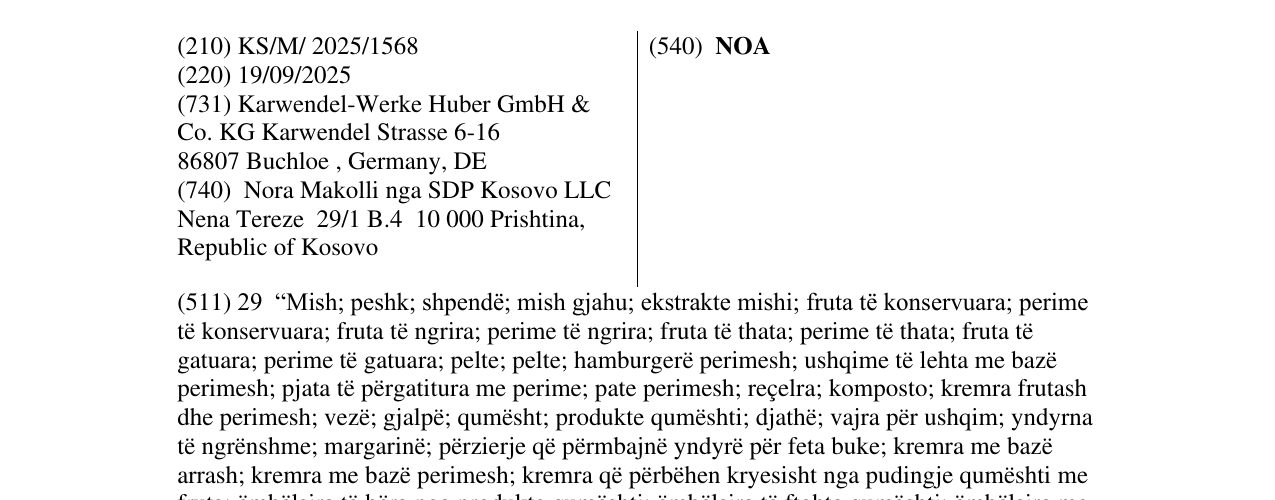 Zëri i markës NOA në buletin