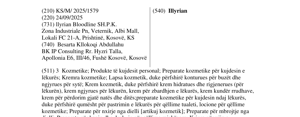Zëri i markës Illyrian në buletin