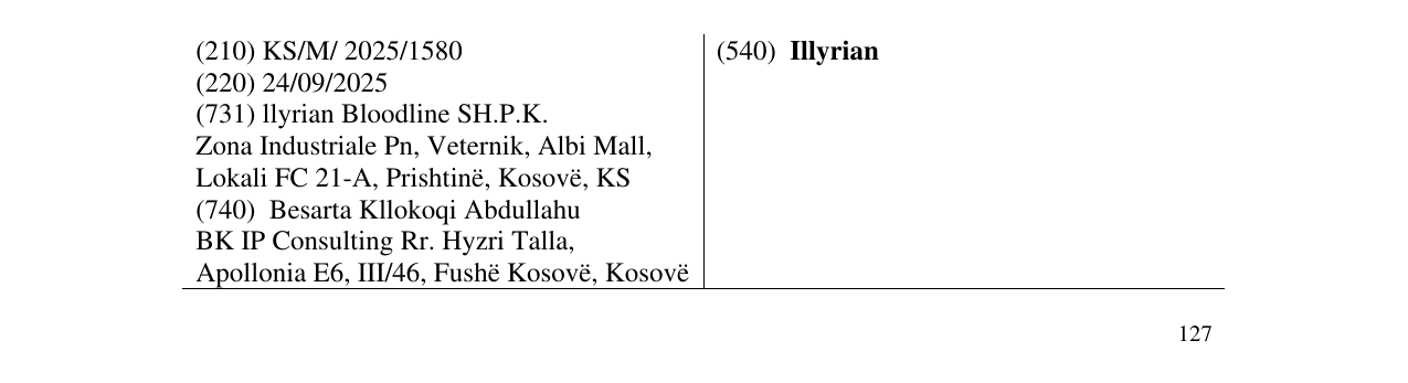 Zëri i markës Illyrian në buletin