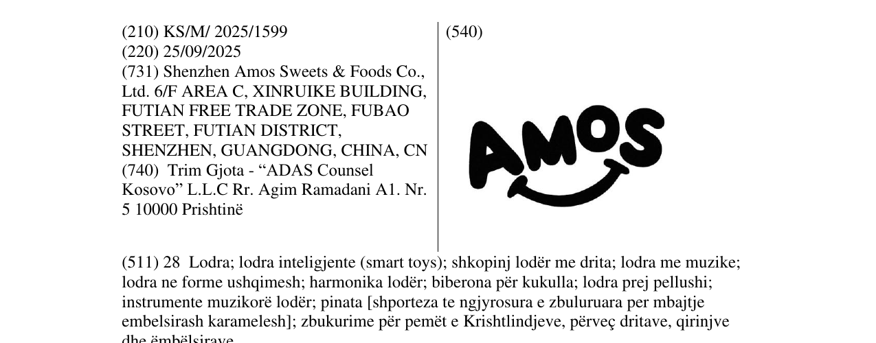 Zëri i markës AMOS në buletin