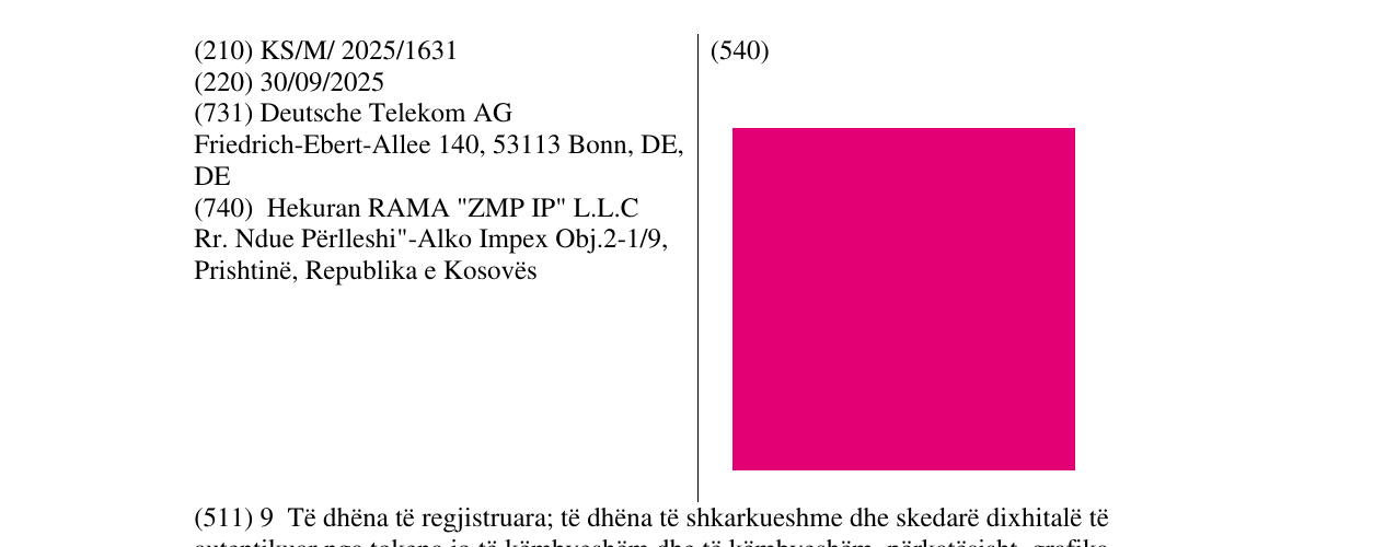 Zëri i markës Magenta në buletin