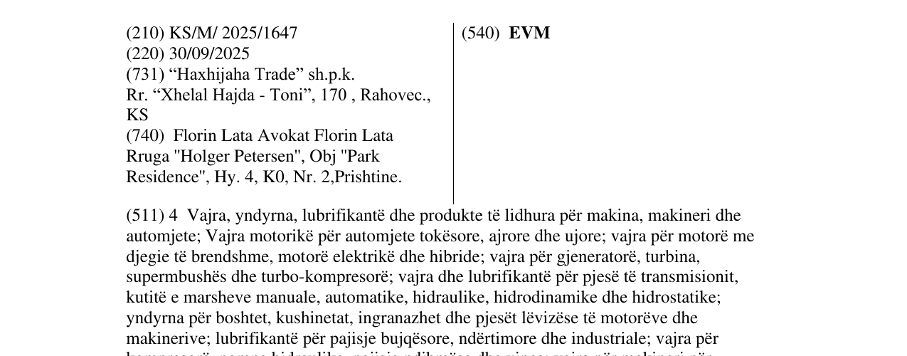Zëri i markës EVM në buletin