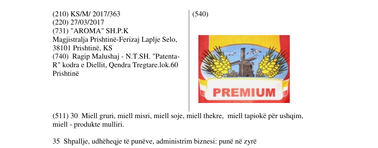 Zëri i markës PREMIUM në buletin