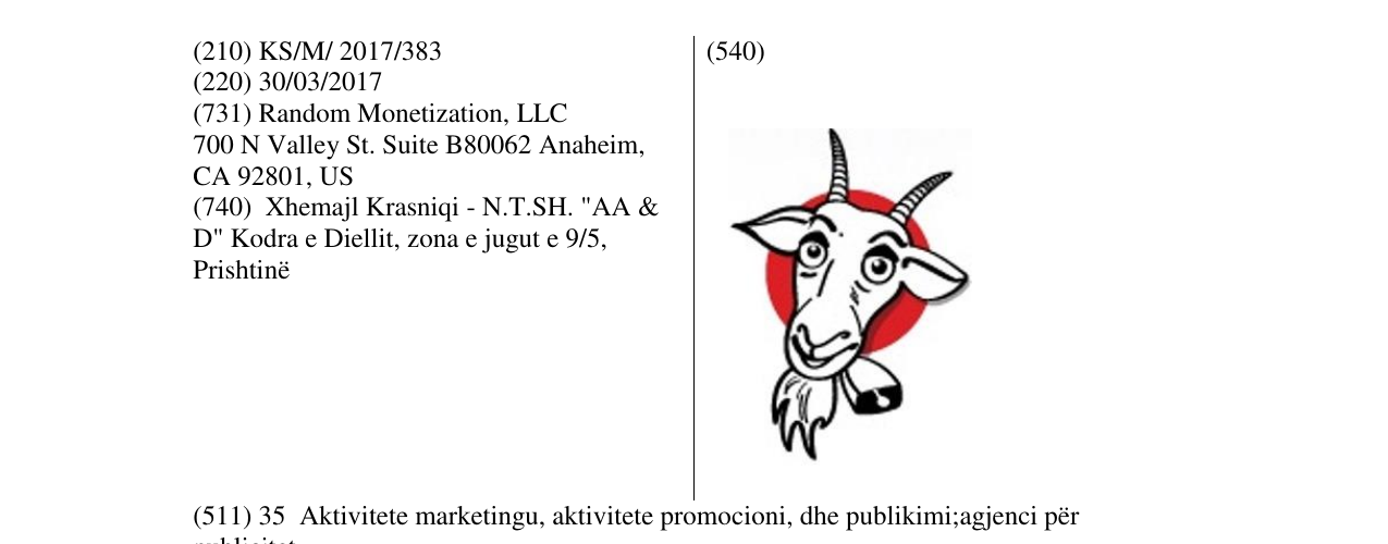 Zëri i markës Markë figurative në buletin
