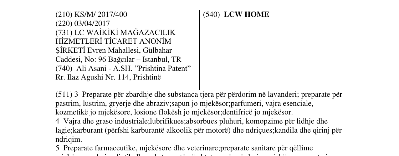 Zëri i markës LCW HOME në buletin