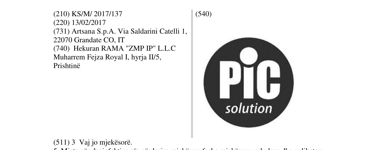 Zëri i markës PiC solution në buletin