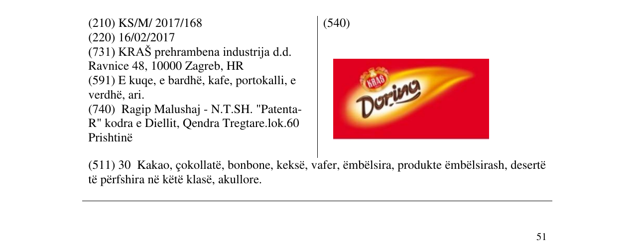 Zëri i markës Dorina KRAS në buletin