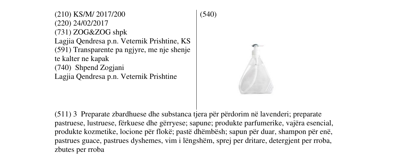 Zëri i markës Markë figurative në buletin