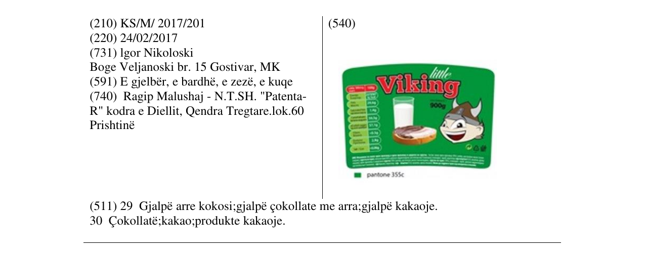 Zëri i markës Viking në buletin