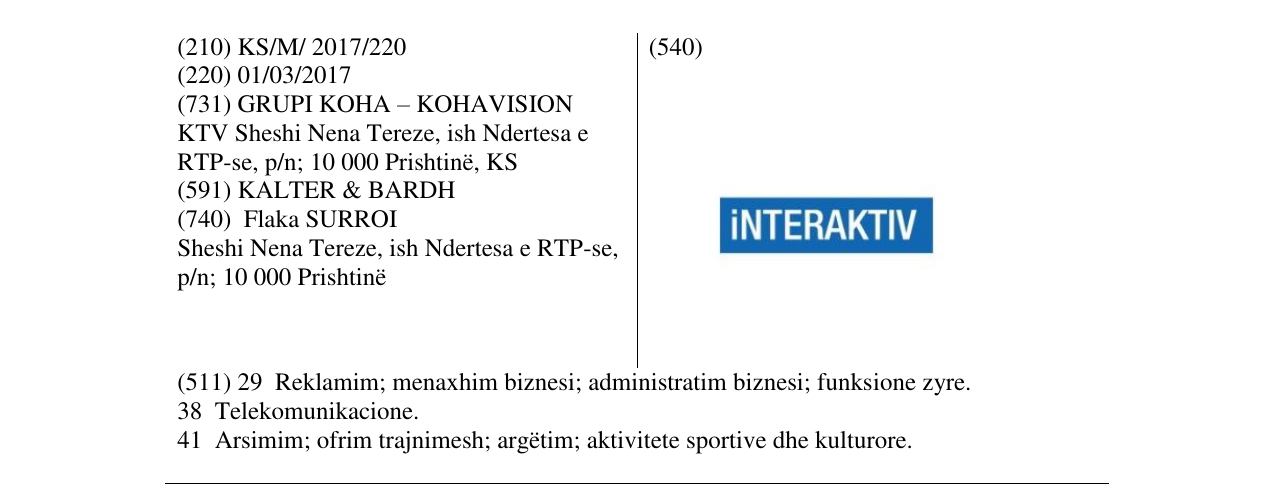 Zëri i markës iNTERAKTIV në buletin
