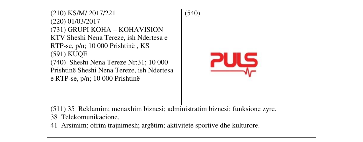 Zëri i markës PULS në buletin