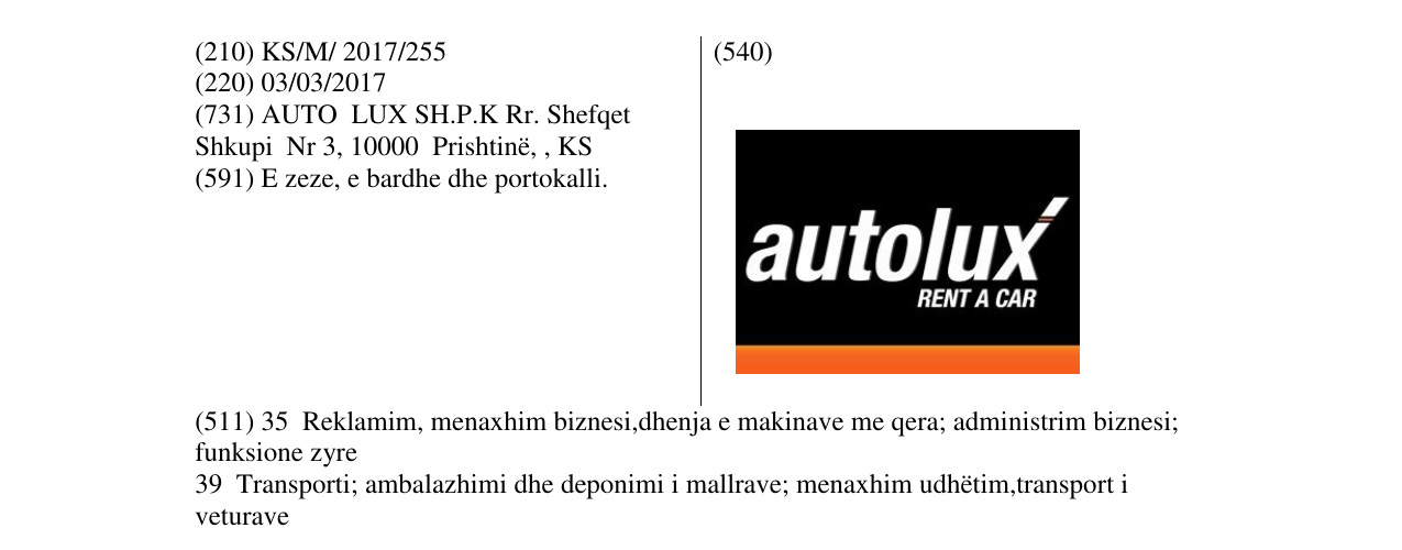 Zëri i markës Markë figurative në buletin