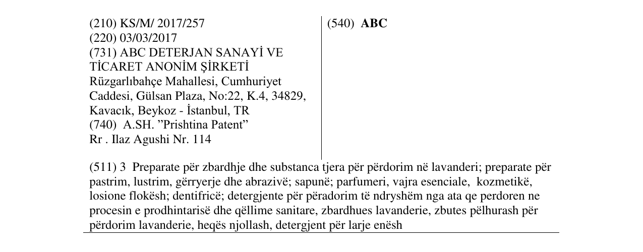Zëri i markës ABC në buletin