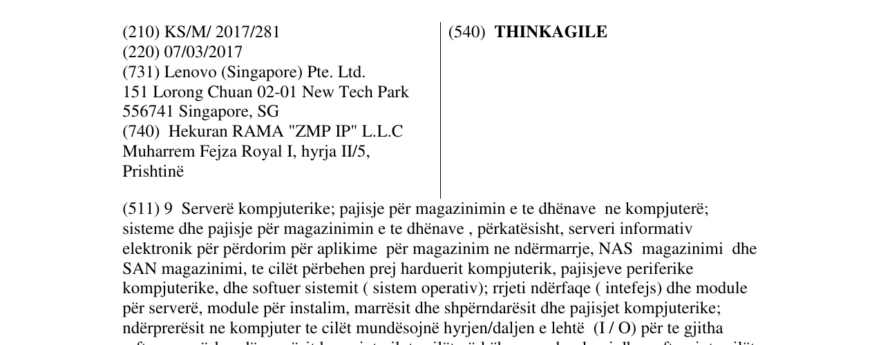 Zëri i markës THINKAGILE në buletin