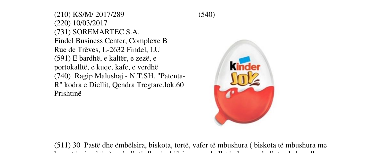 Zëri i markës kinder JOY në buletin