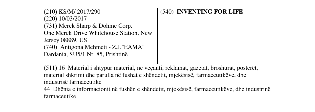 Zëri i markës INVENTING FOR LIFE në buletin