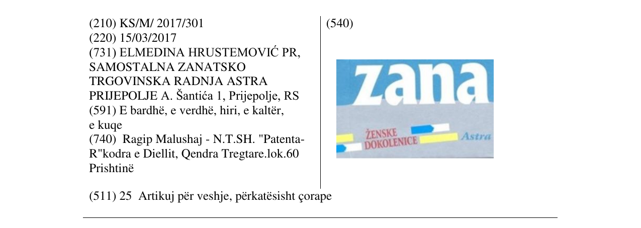 Zëri i markës ZANA në buletin