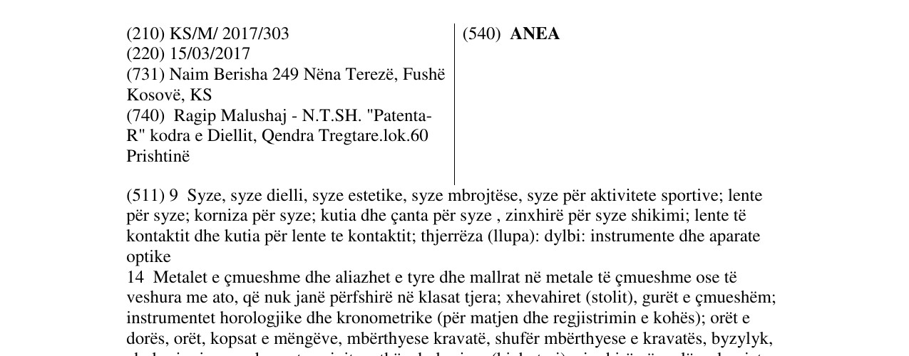 Zëri i markës ANEA në buletin