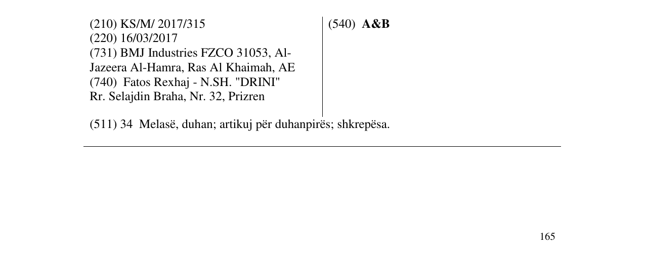 Zëri i markës A&B në buletin