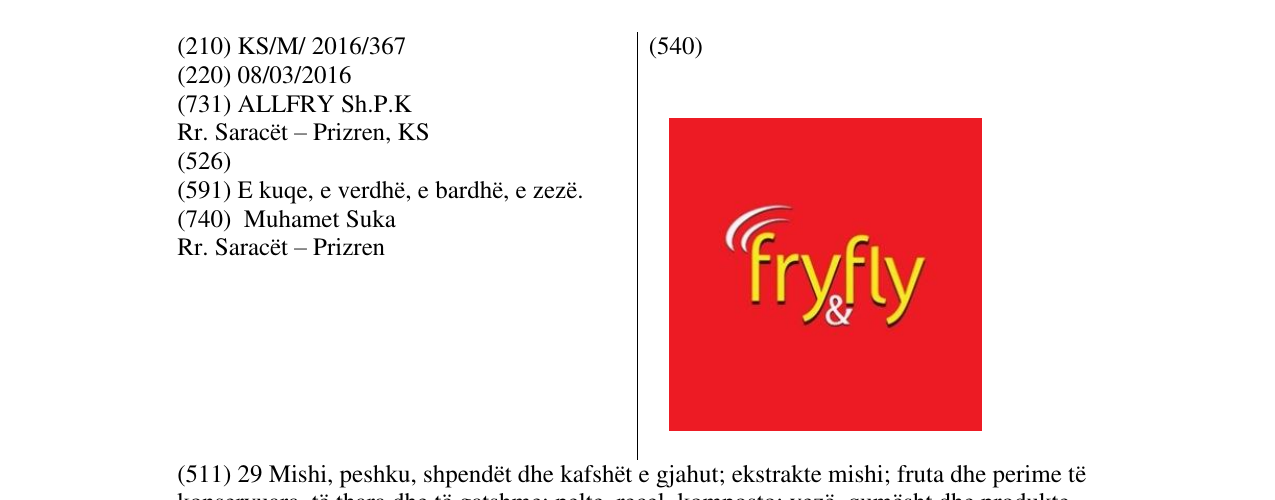 Zëri i markës fry&fly në buletin