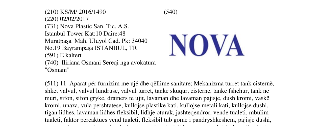 Zëri i markës NOVA në buletin