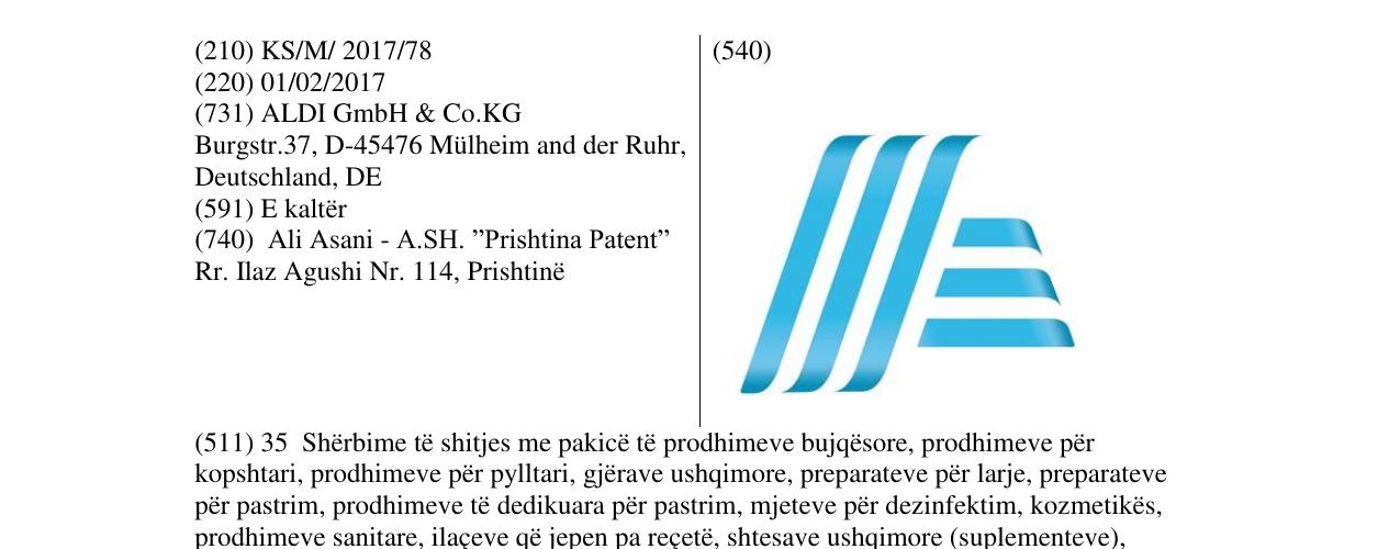Zëri i markës Markë figurative në buletin