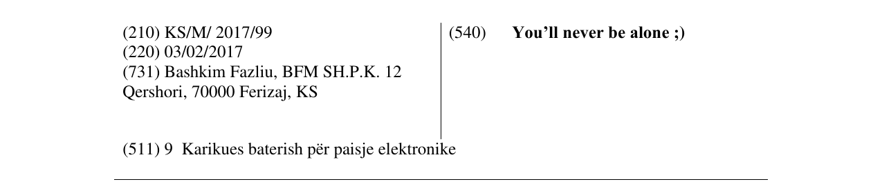 Zëri i markës You’ll never be alone ;) në buletin