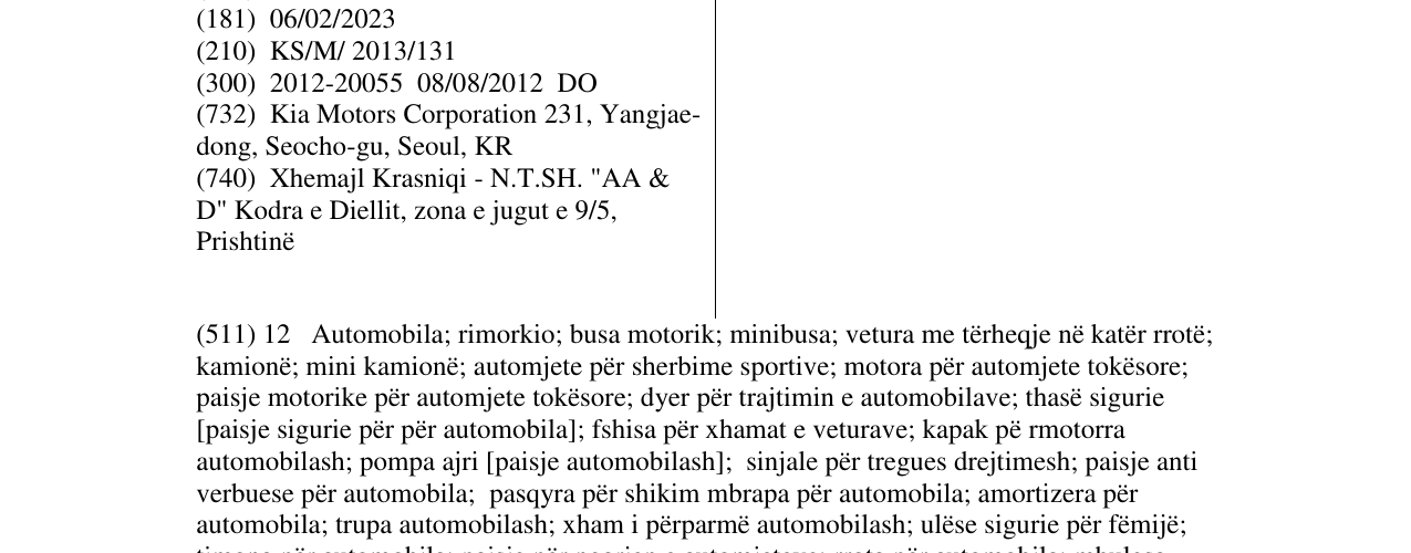 Zëri i markës QUORIS në buletin