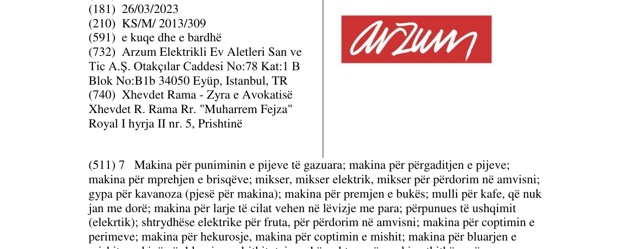 Zëri i markës arzum në buletin