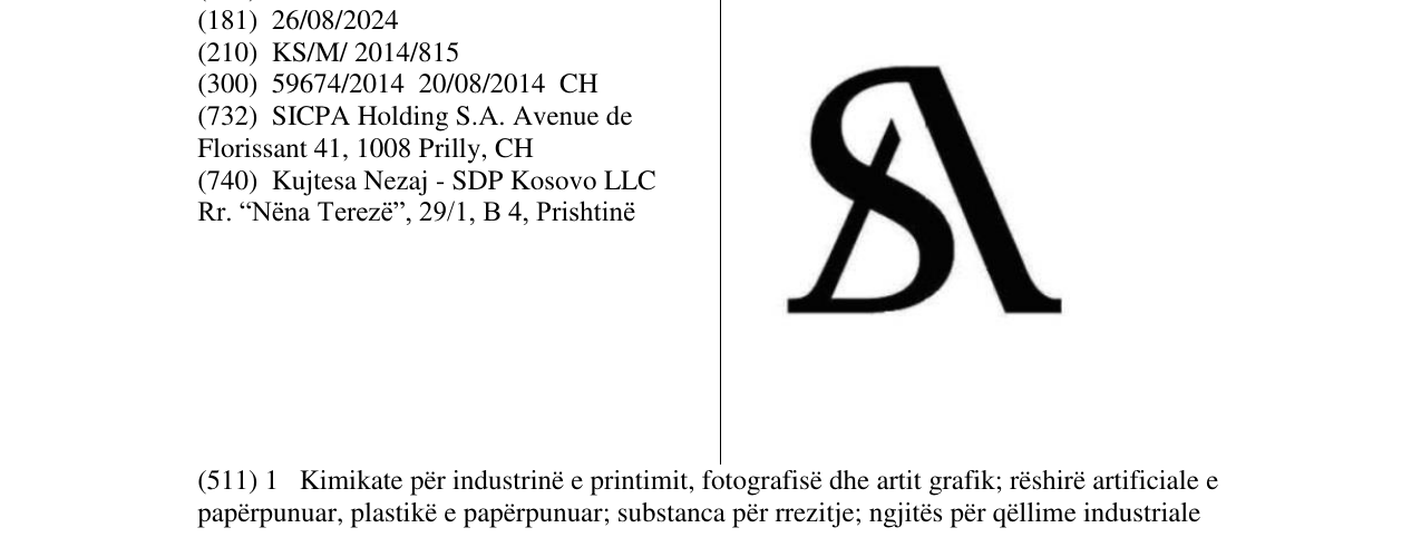 Zëri i markës Monogram Logo në buletin
