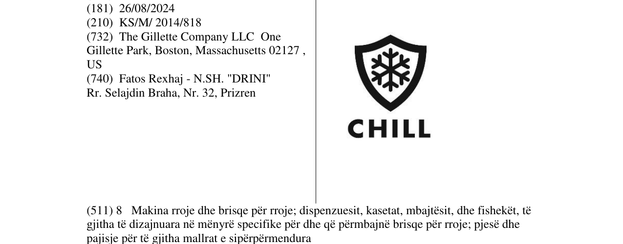 Zëri i markës CHILL në buletin