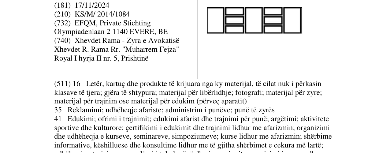 Zëri i markës Markë figurative në buletin