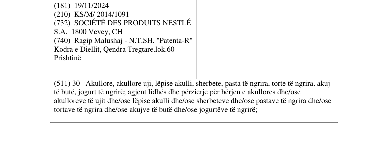 Zëri i markës SPARKLY në buletin