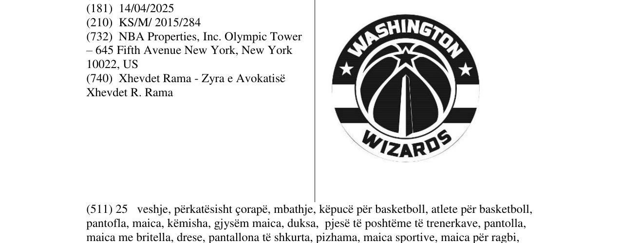 Zëri i markës WASHINGTON WIZARDS në buletin